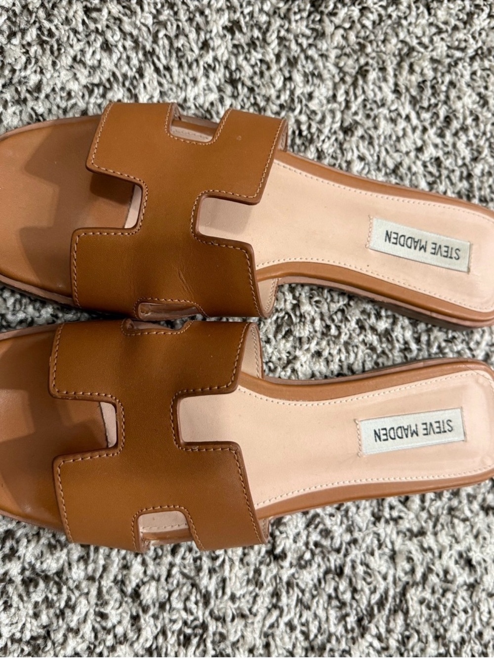 Steve Madden Tan Leather Sandals